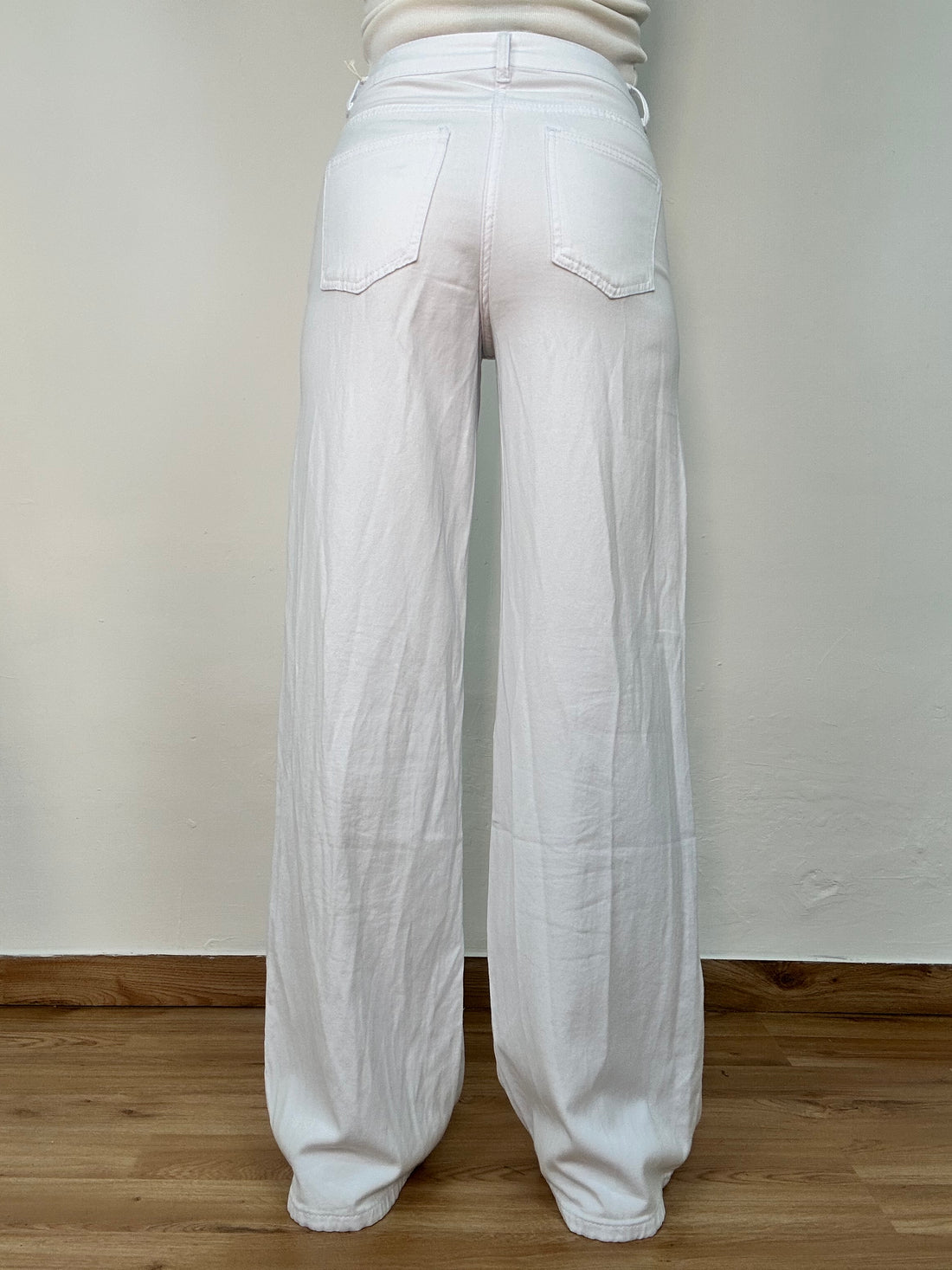 Jeans BELLA palazzo bianco elasticizzato denim leggero